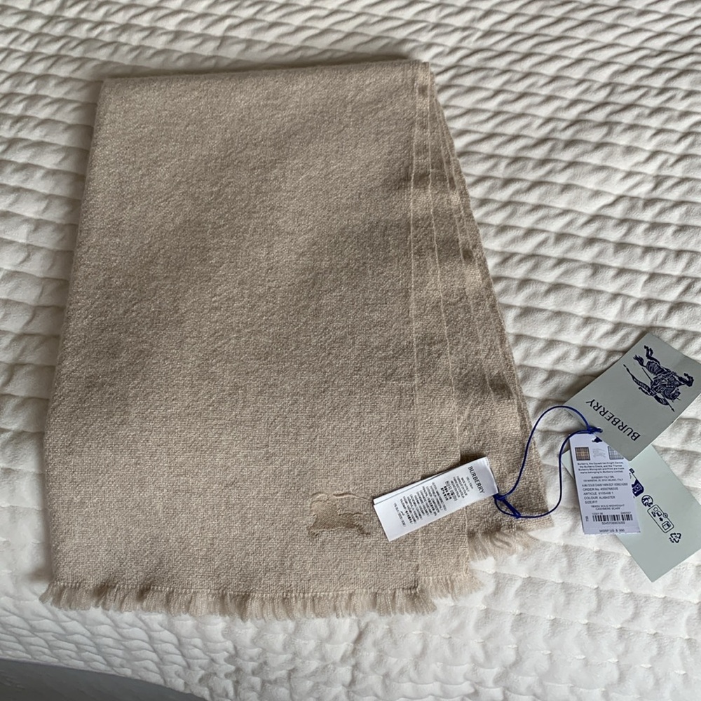Burberry Alabaster Cashmere Scarf